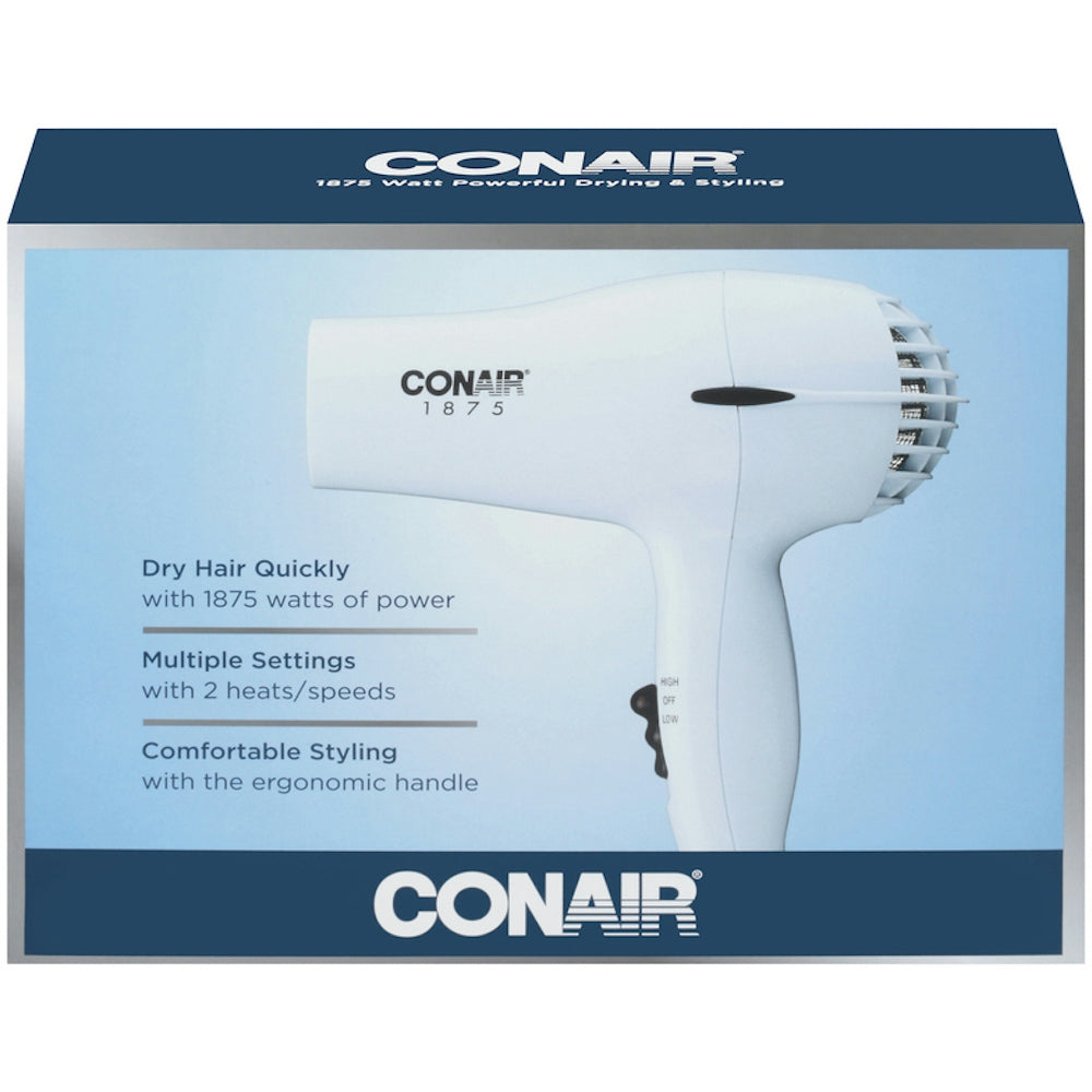 Conair 1875 Watt Mid-Size Styler Hair Dryer, White