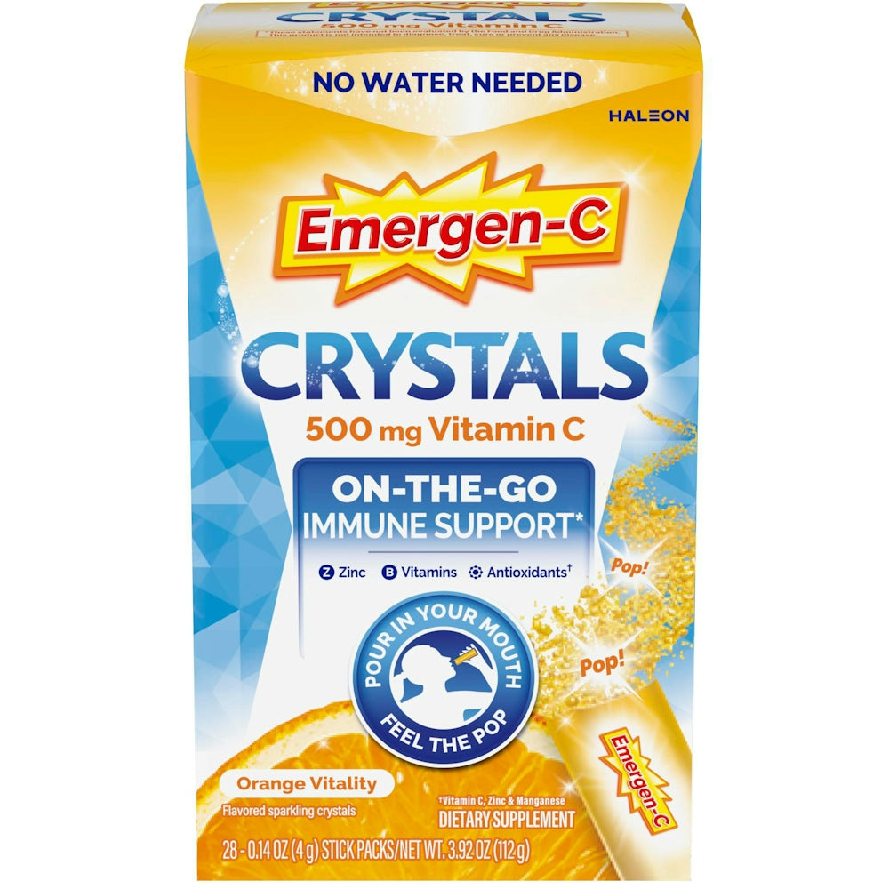 Emergen-C Immune Support Vitamin C Crystals Orange Vitality 28Ct