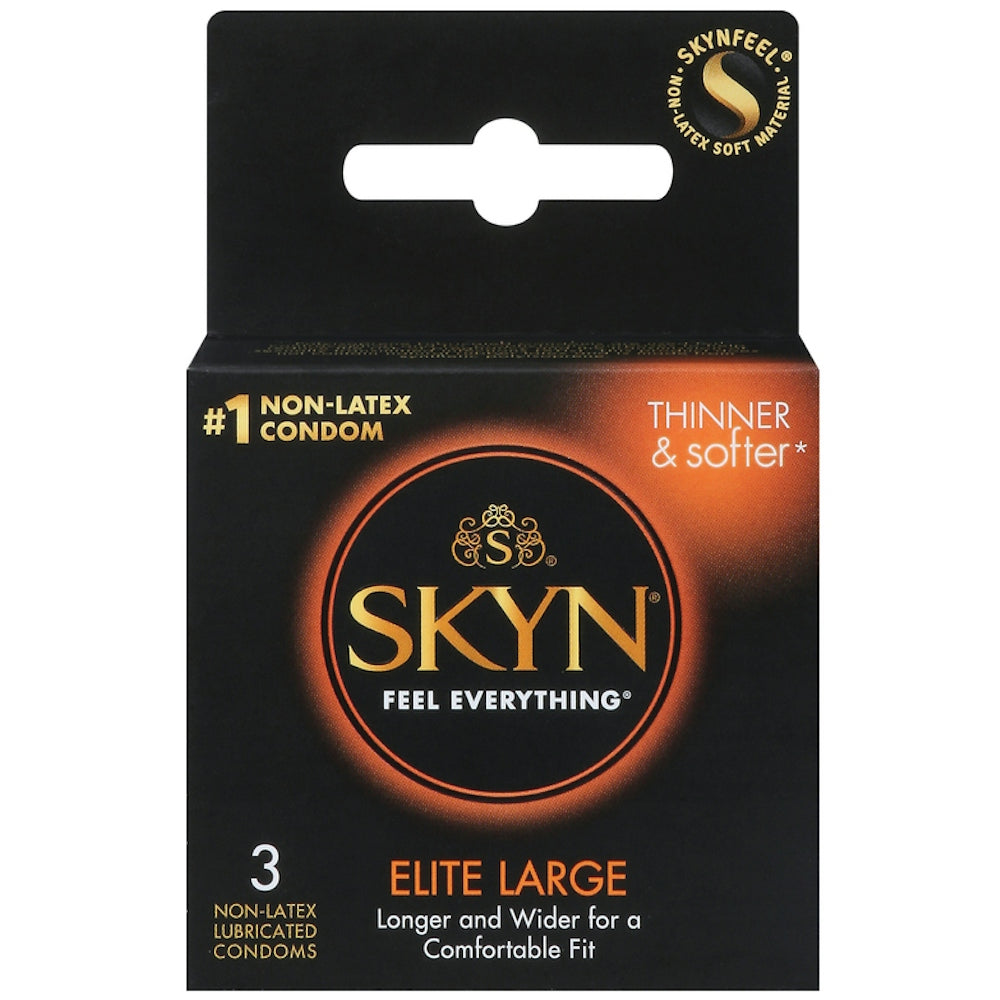 Skyn LifeStyles Non-Latex Lubricated Condoms, Elite Large 3ct