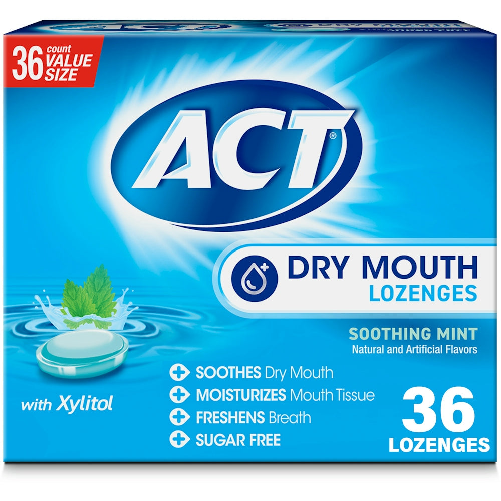 ACT® Sugar-Free Soothing Mint Dry Mouth Lozenge, 36-Pack