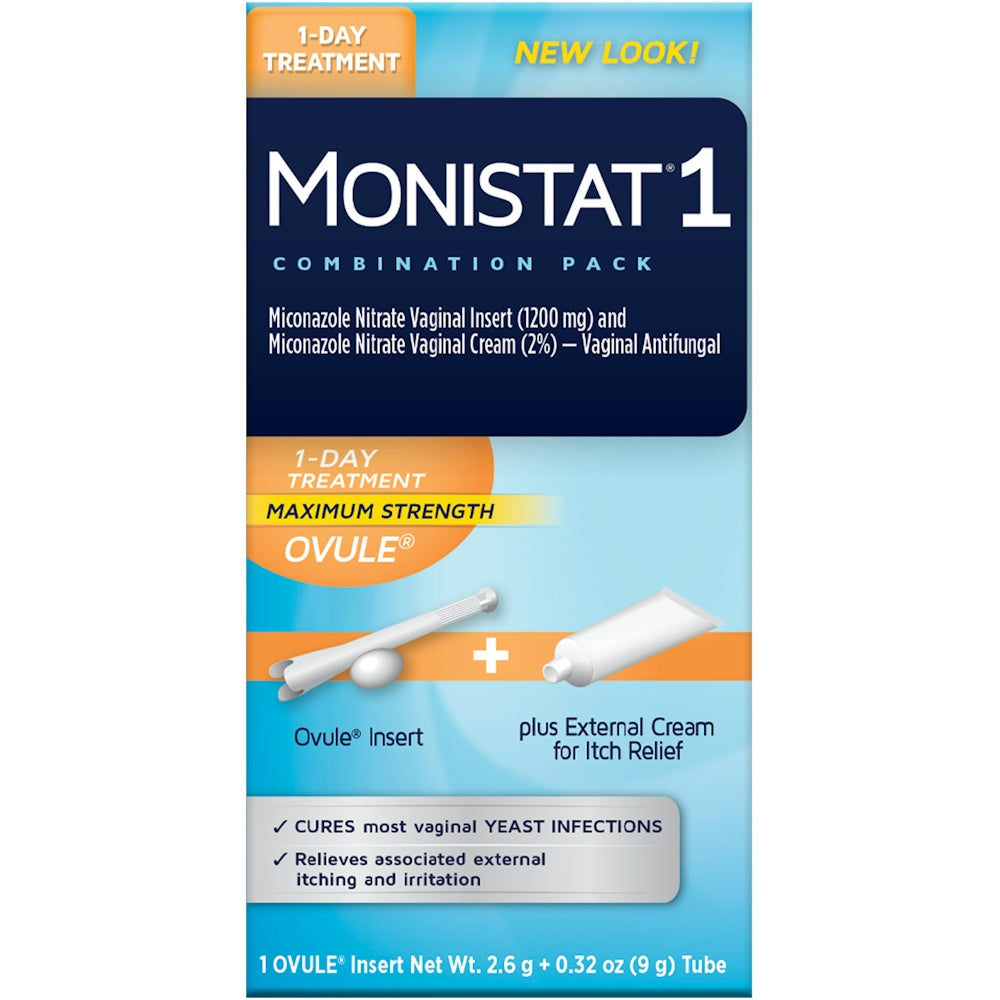Monistat 1 Day Treatment Ovulo Insert Itch Relief Cream 1 Ct