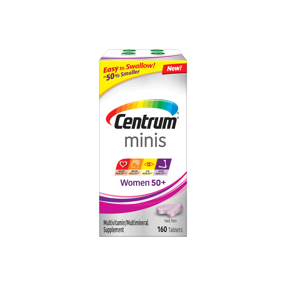 Centrum Minis Women 50+ Multivitamin Supplement Supports Bone Health And More Tablets