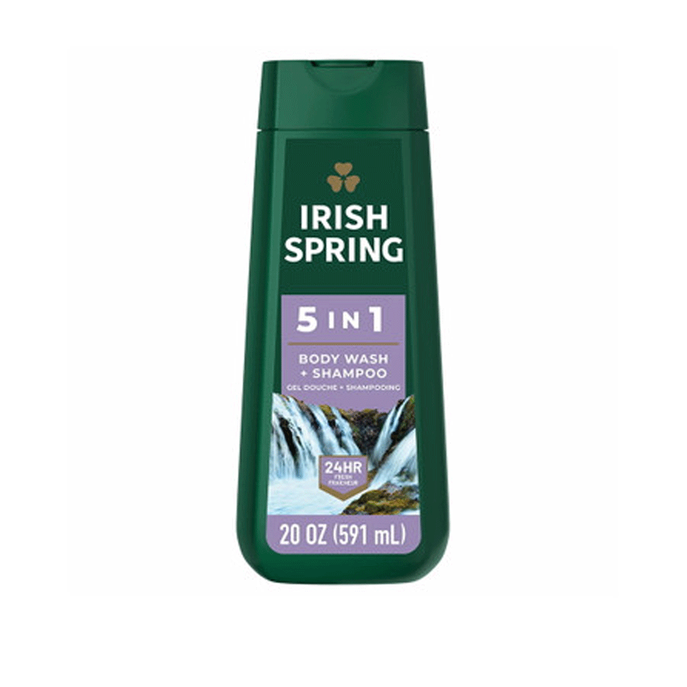 Irish Spring® 5-in-1 Shampoo, Conditioner, Body, Face & Deodorizer Wash, 20 oz