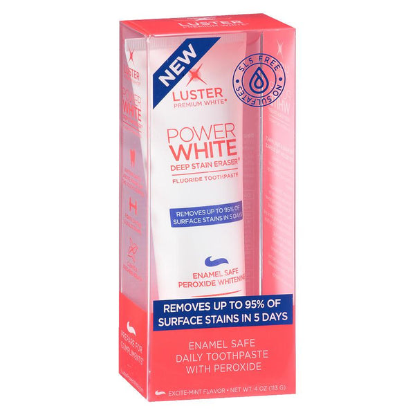 Luster Power White Deep Stain Eraser Toothpaste 4 Oz