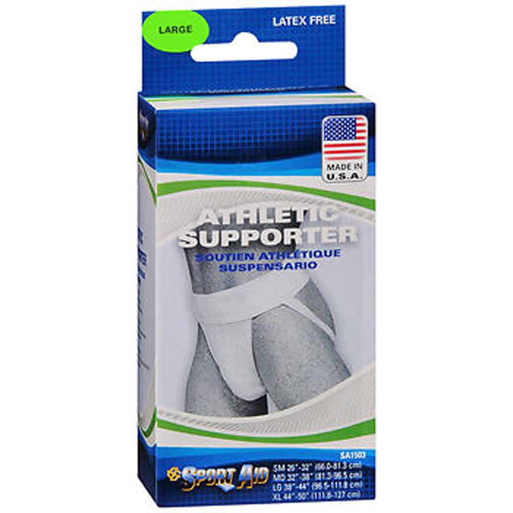 Sport Aid Athletic Supporter, 38 To 44 Inch Waist, Large