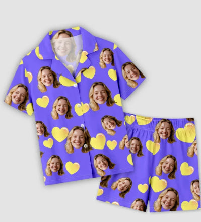 Viking Print On Demond Man Short Pajama Set