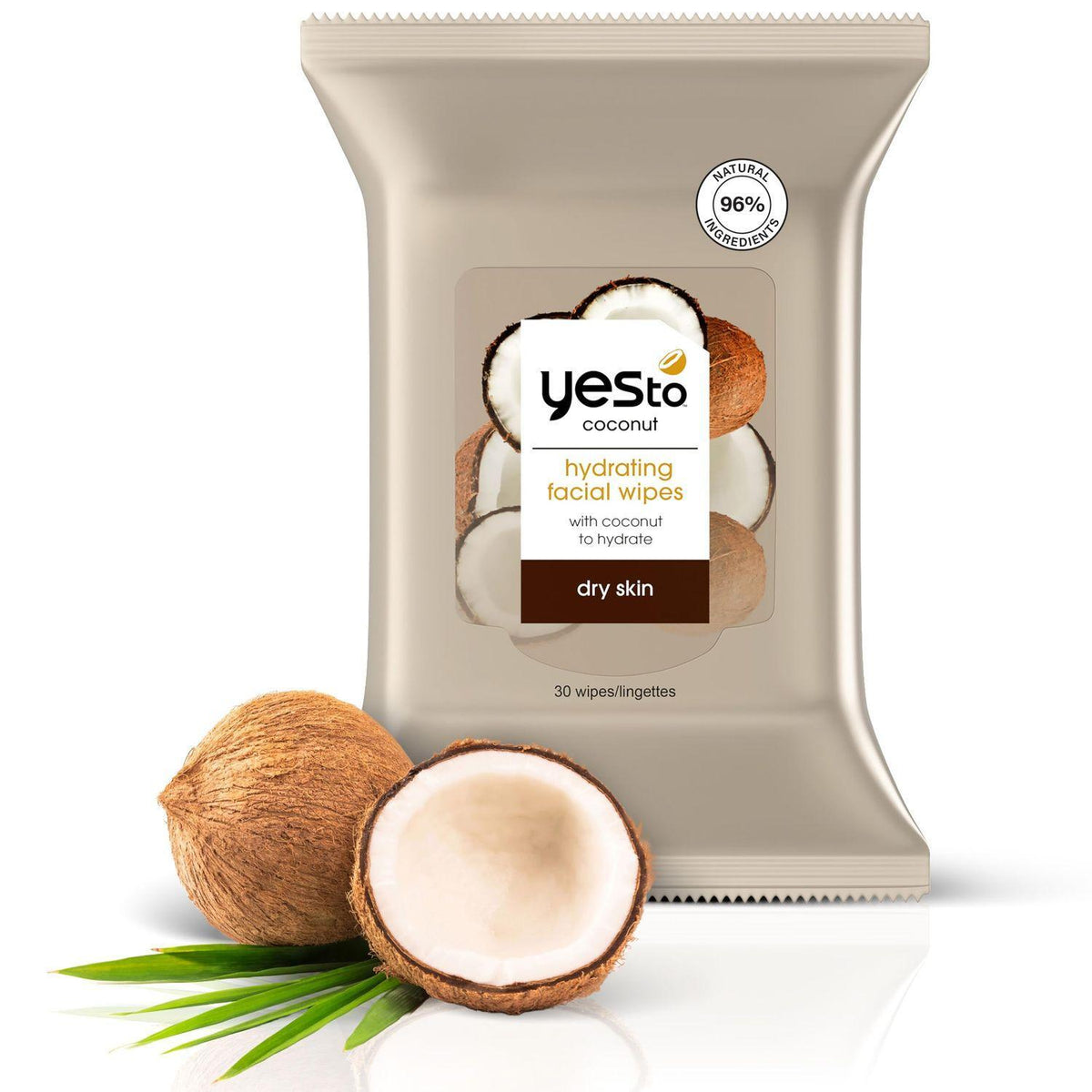 Yes To Facial Wipes, Hydrating, Dry Skin, Coconut