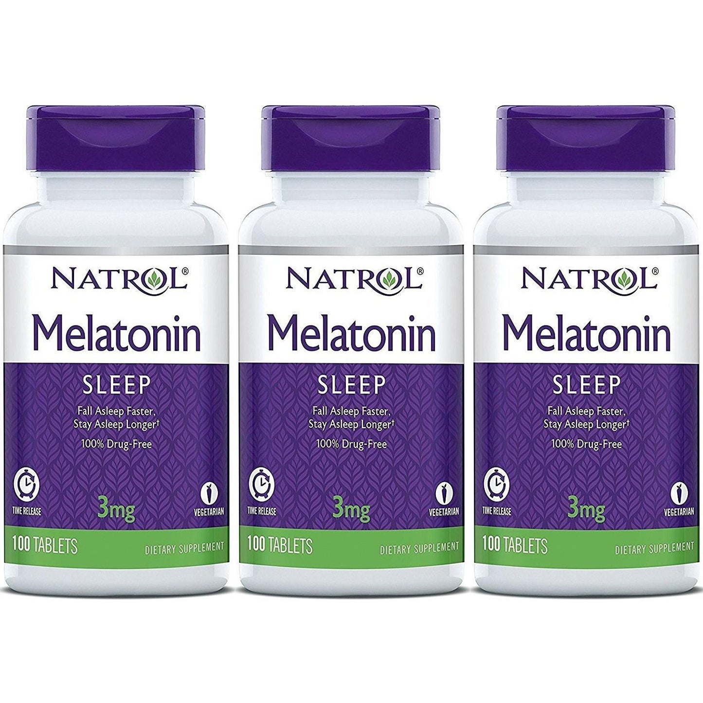 Natrol Vegetarian Melatonin 3 Mg Sleep Time Release 100 Tablets