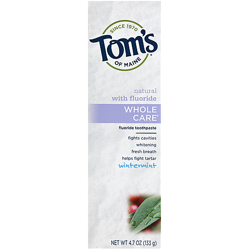 Tom's of Maine Toothpaste Whole Care w/Fluoride Wintermint 4.7 Oz