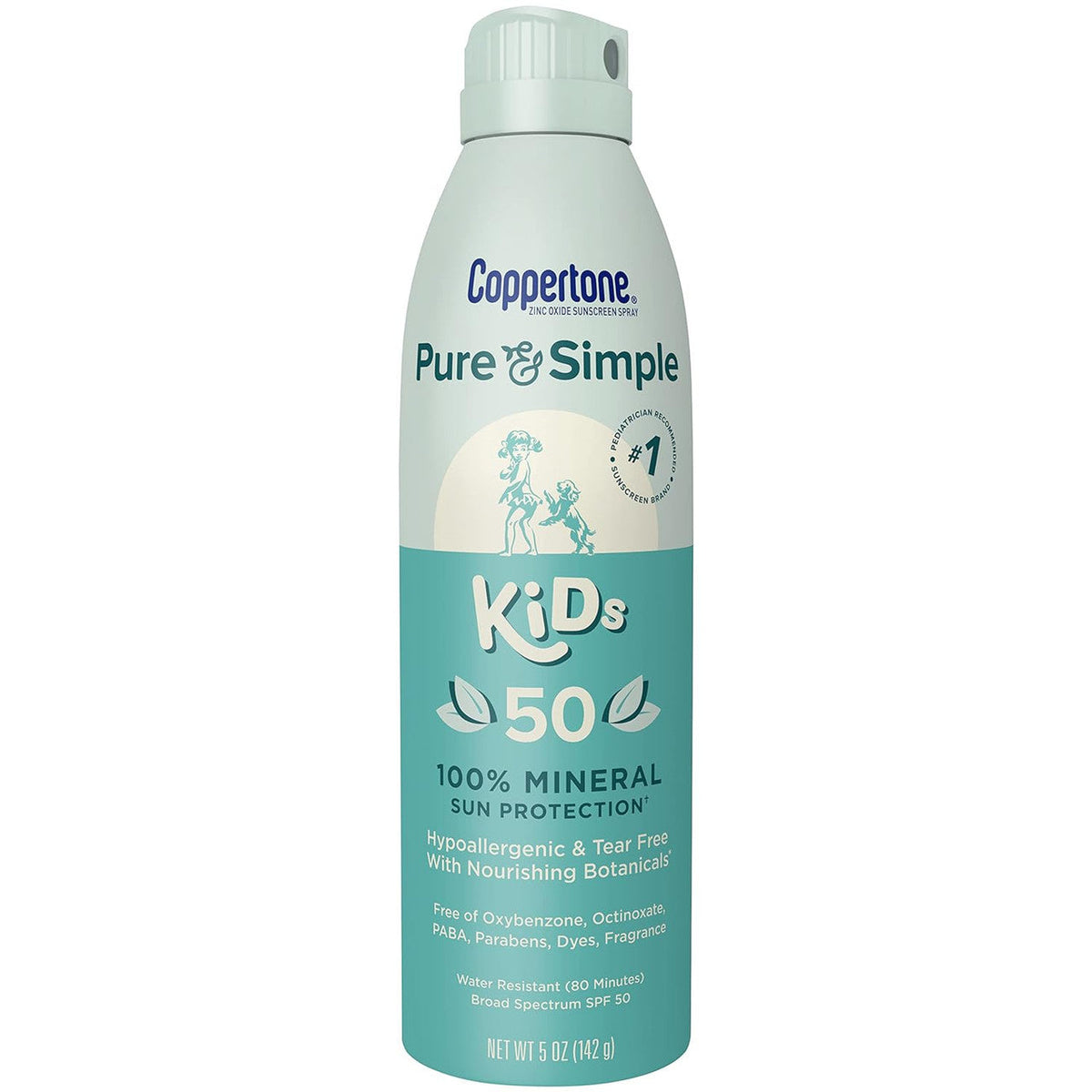 Coppertone Pure & Simple Kid's Sunscreen Spray - SPF 50 - 5oz