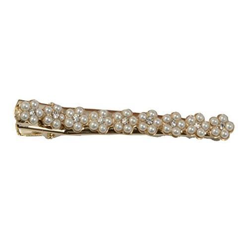 Smoothies Tiny Pearls Flowers Clamp-Gold 01883
