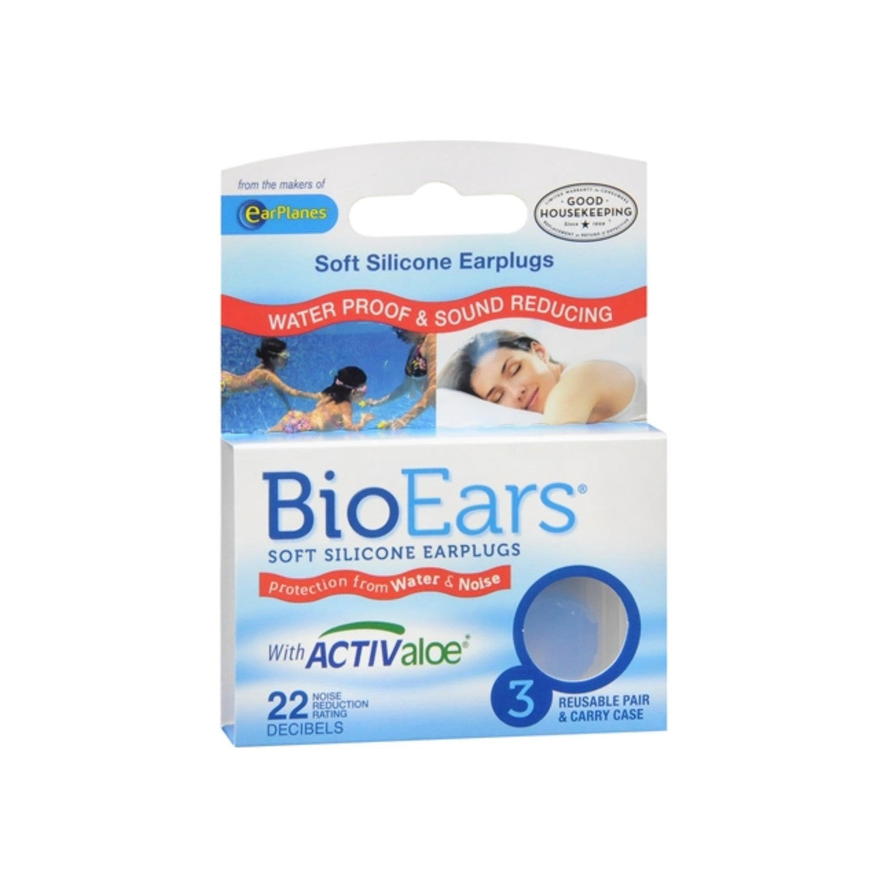 BioEars™ Soft Silicone Earplug, 6-Pack