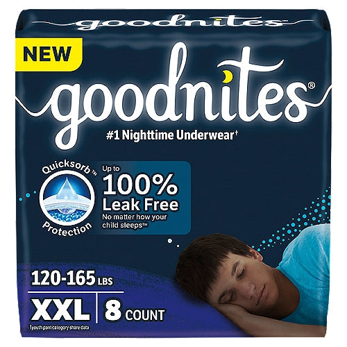 Goodnites Nighttime Underwear Boys XX-Large 8Ct