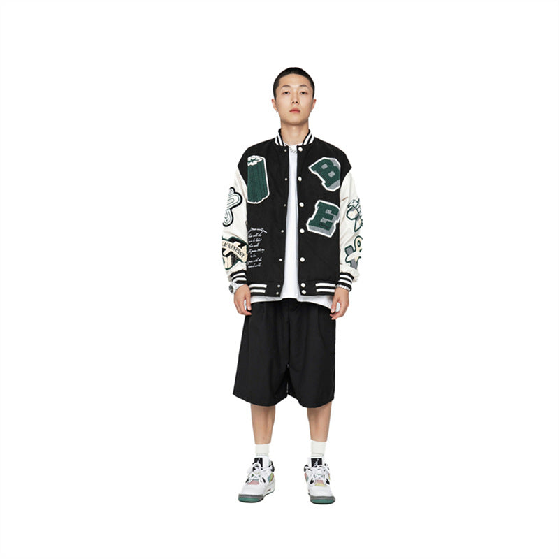 Casual Loose Trend Jacket for Heavy Industry Embroidery