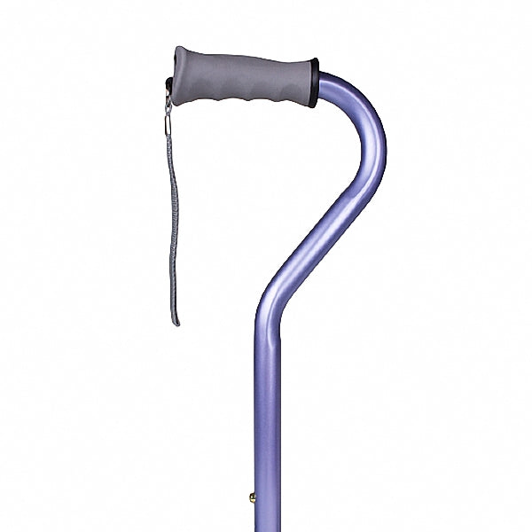 Carex Adjustable Offset Cane with Ergonomic Soft Grip – Stylish Purple Finish