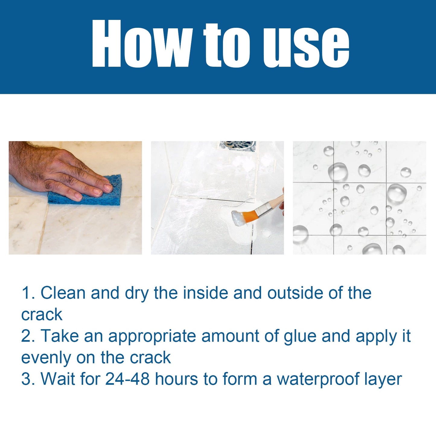 Transparent Waterproof Adhesive, Transparent Waterproof Paint Bathroom Balcony Smashing Brick Roof Leak Proof Glue