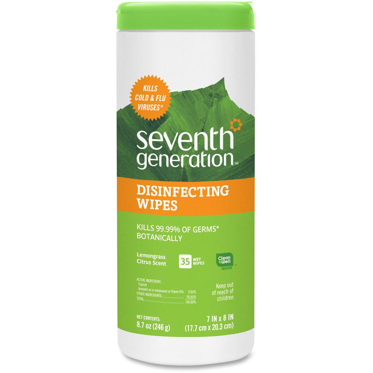 Seventh Generation Lemongrass Citrus Scent Disinfecting Wipes