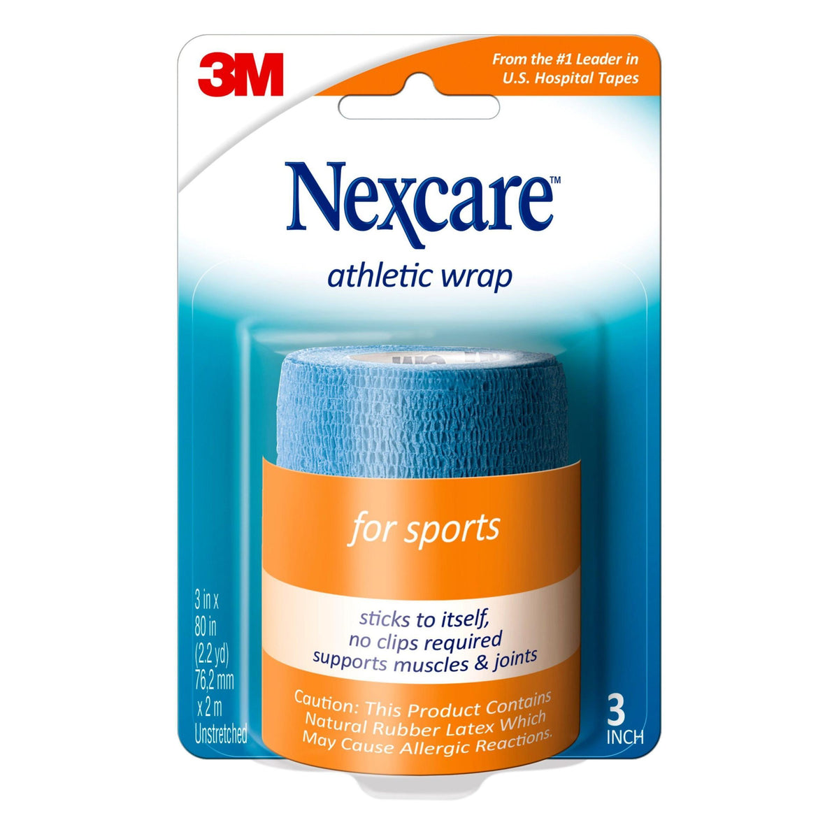 Nexcare Athletic Wrap Blue Tape, 3