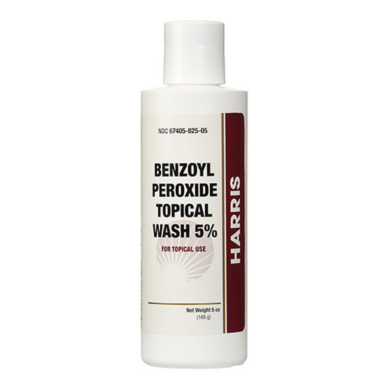 Harris Pharma Benzoyl Peroxide Wash 5% Bottle, 5 Oz
