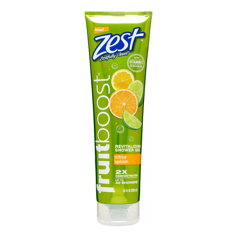 Zest Fruitboost Citrus Splash Revitalizing Shower Gel 10 Fl. Oz. Tube