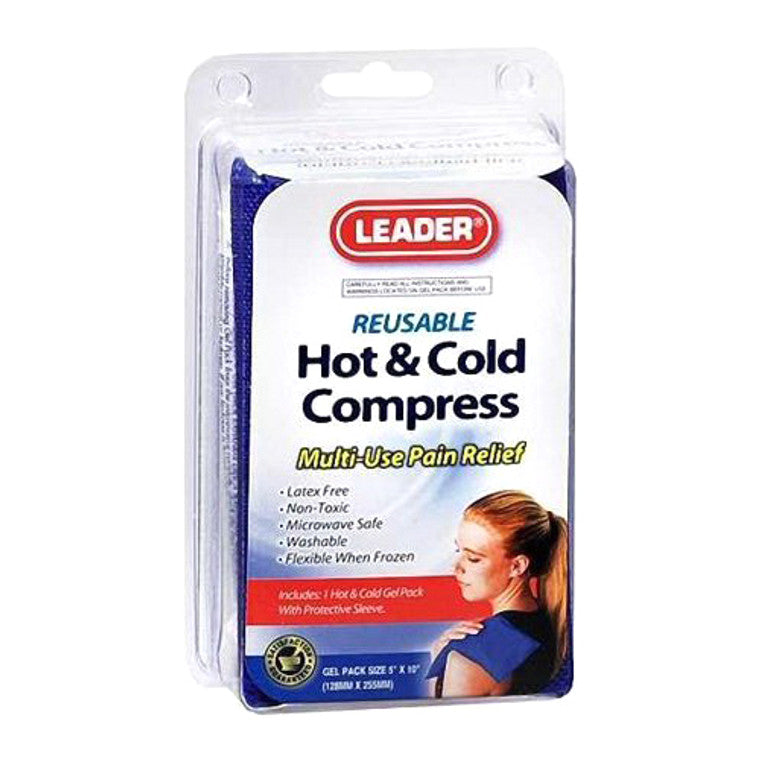 Leader Reusable Hot & Cold Compress - Microwaveable and Freezable Gel Pack, 1 Count