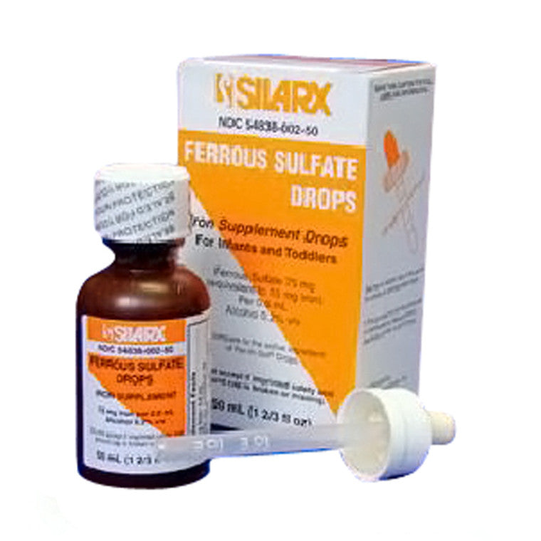 Silarx Ferrous Sulfate Iron 15mg/ml Supplement Drops - 50ml Bottle