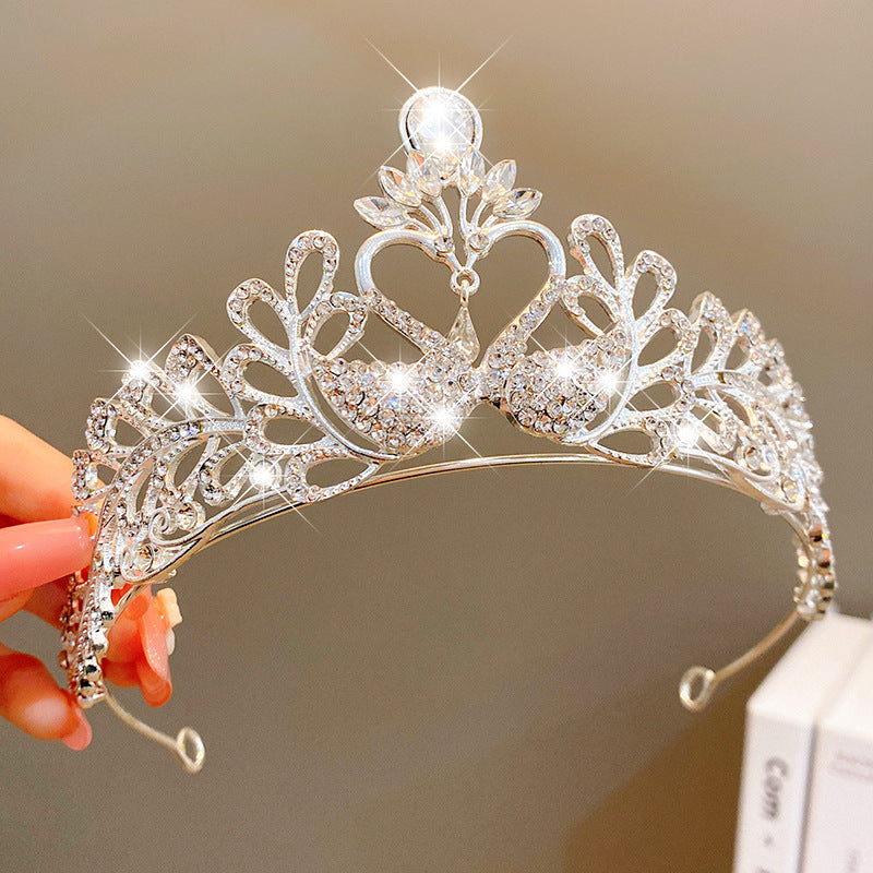Sweet Fashion Jewelry Hair Accessories Multicolor Pearl Crown Banquet Birthday Fashion Princess Headband Girl Kawaii Crown Crown Headband Headgear Headgear Crystal Wedding Party Hair Accessories