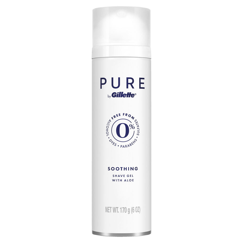 Pure By Gillette Shave Gel, With Aloe, Soothing