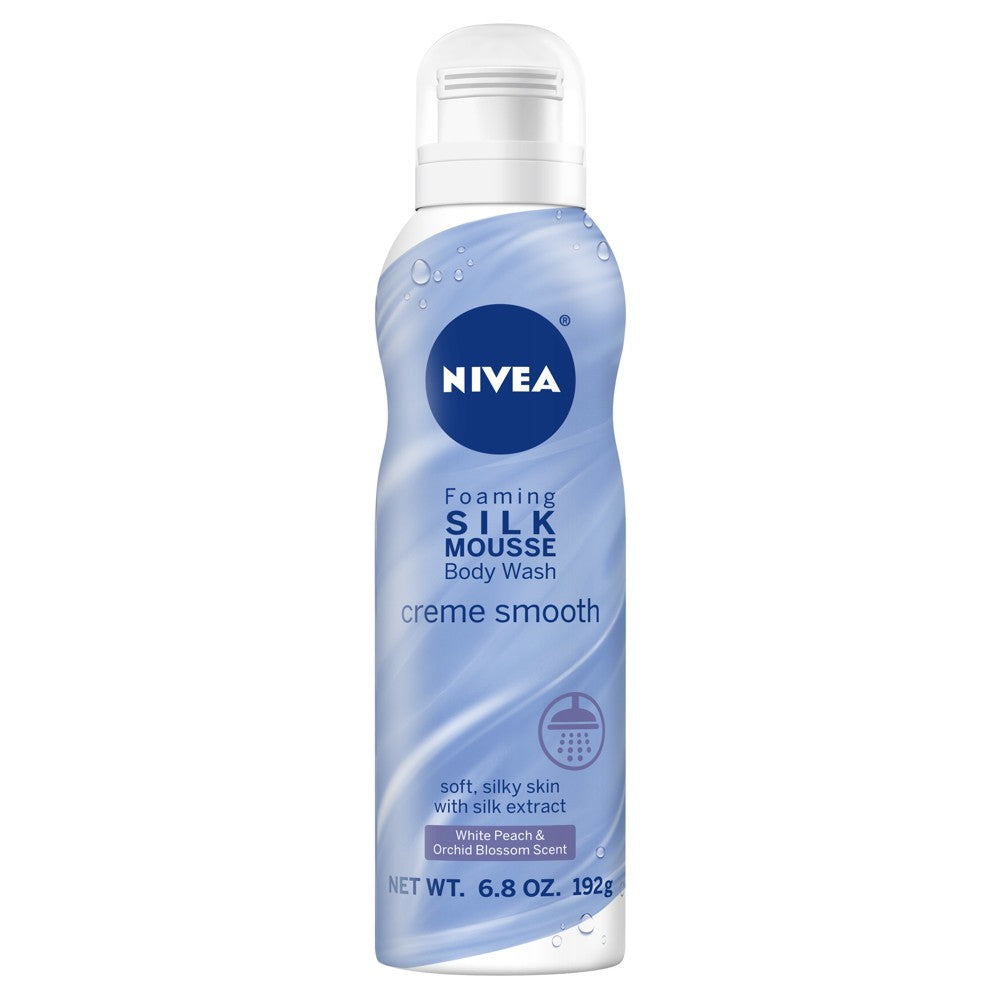 Nivea Creme Smooth Foaming Silk Mousse Body Wash
