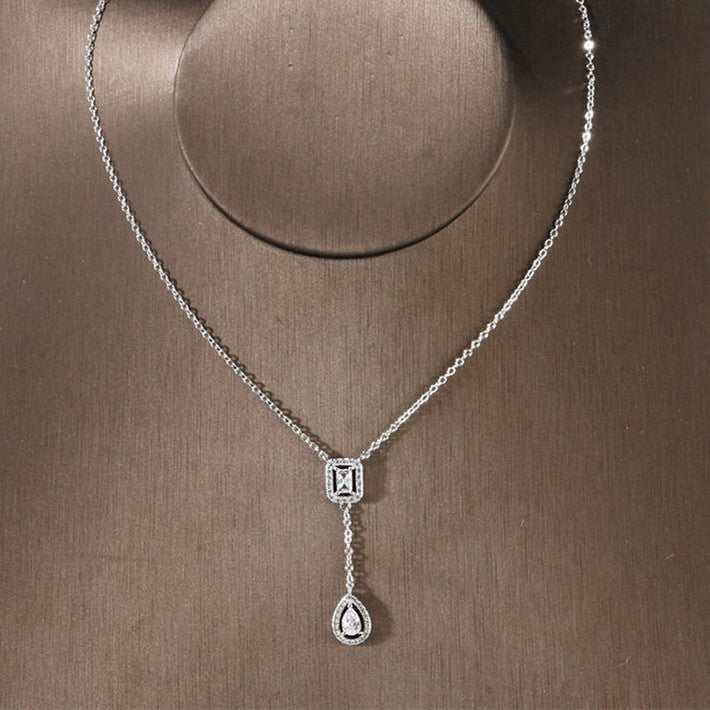RAKOL Fashionable Simple Cubic Zirconia Jewelry Pendant Women Necklace Girl's Party Dress Accessories Anniversary Gift NL20689