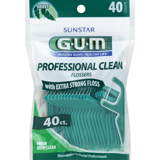 GUM Professional Clean Flossers With Extra Strong Floss Fresh Mint