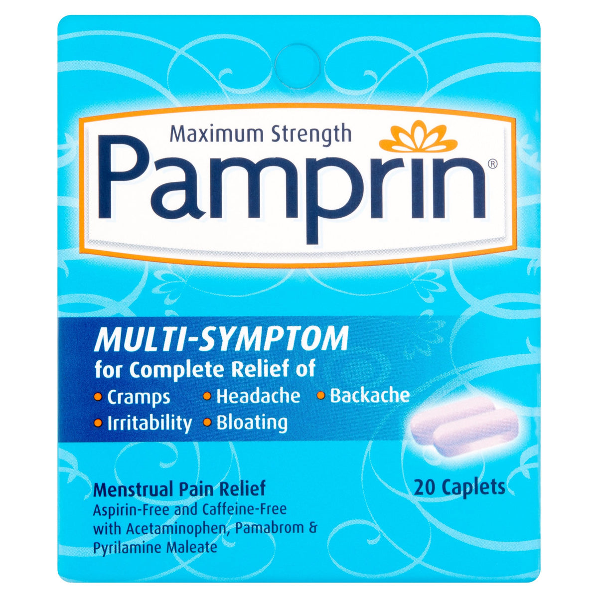 Pamprin Maximum Strength Multi-Symptom Menstrual Pain Relief