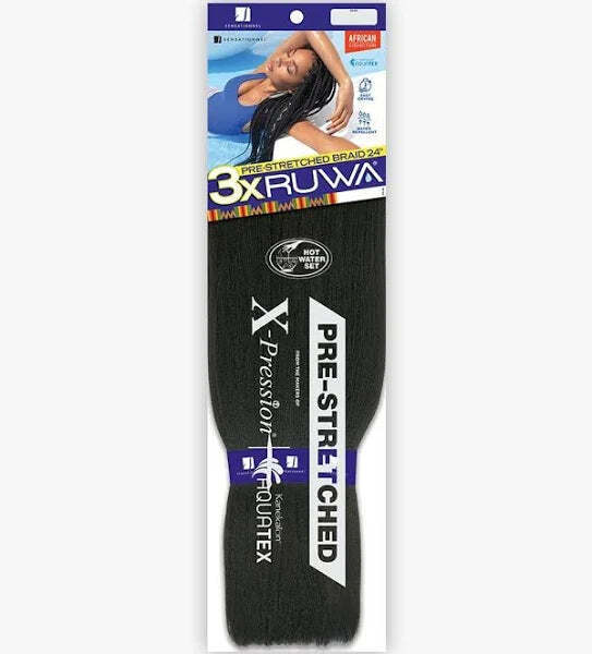 X-Pression 3X Ruwa Pre-Stretched Braiding Hair - 24"