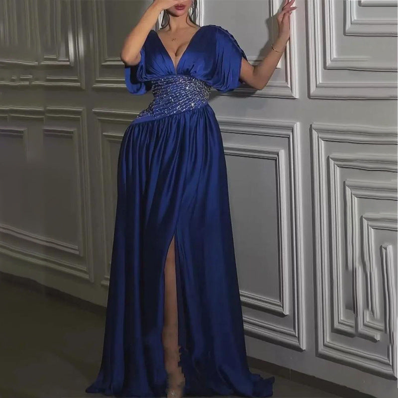 New Style Evening Dress High Slit Sexy Dress
