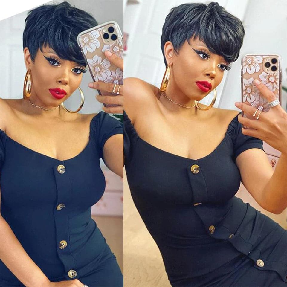 Lumiere Hair Pixie Cut Short Straight Human Hair