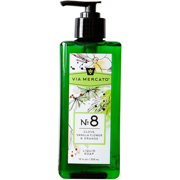 Via Mercato Nro.8 Liquid Soap (Clove, Vanilla Flower & Orange) 12oz
