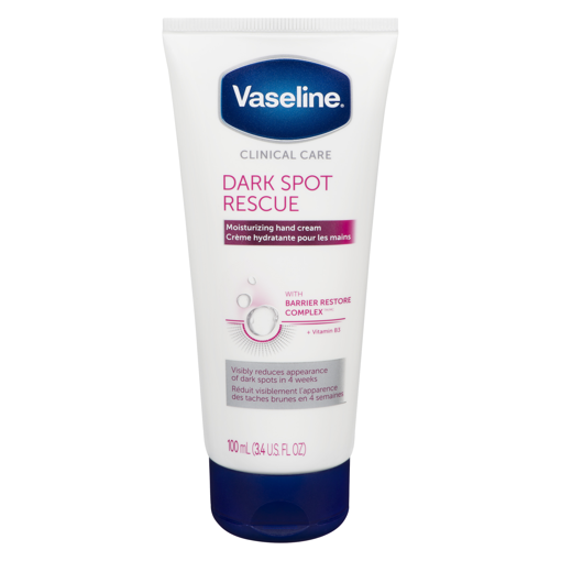 Vaseline Clinical Care Dark Spot Rescue Moisturizing Hand Cream 3.4 Fl Oz