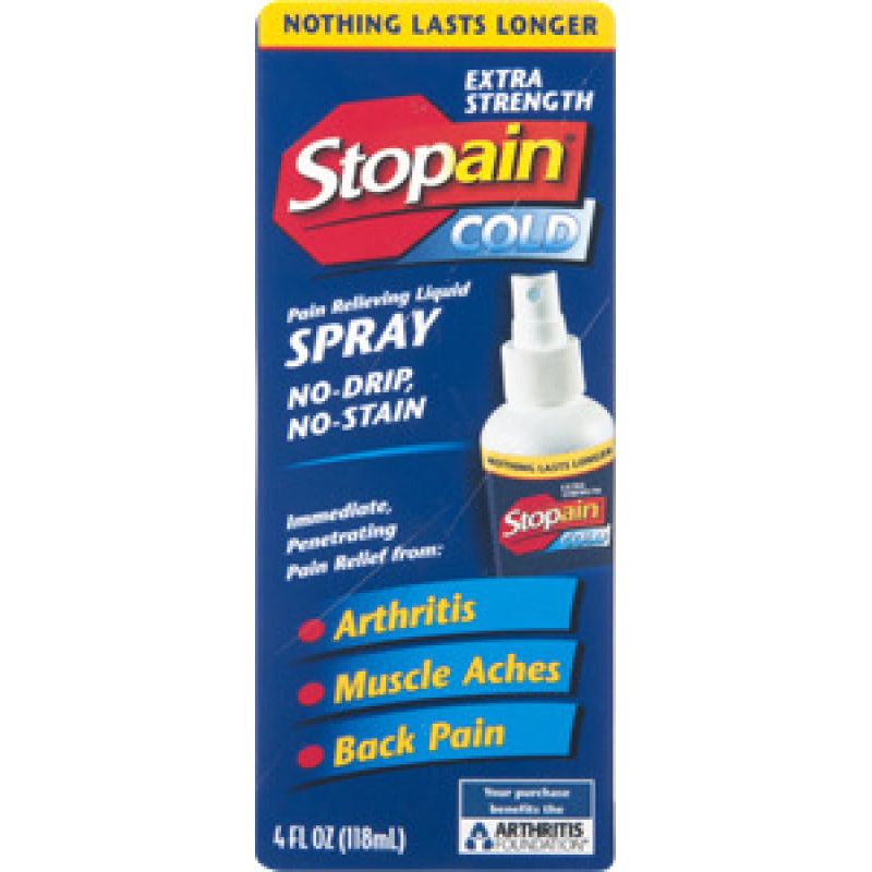 Stopain Extra Strength Pain Relief Non-Greasy Spray 4 Oz
