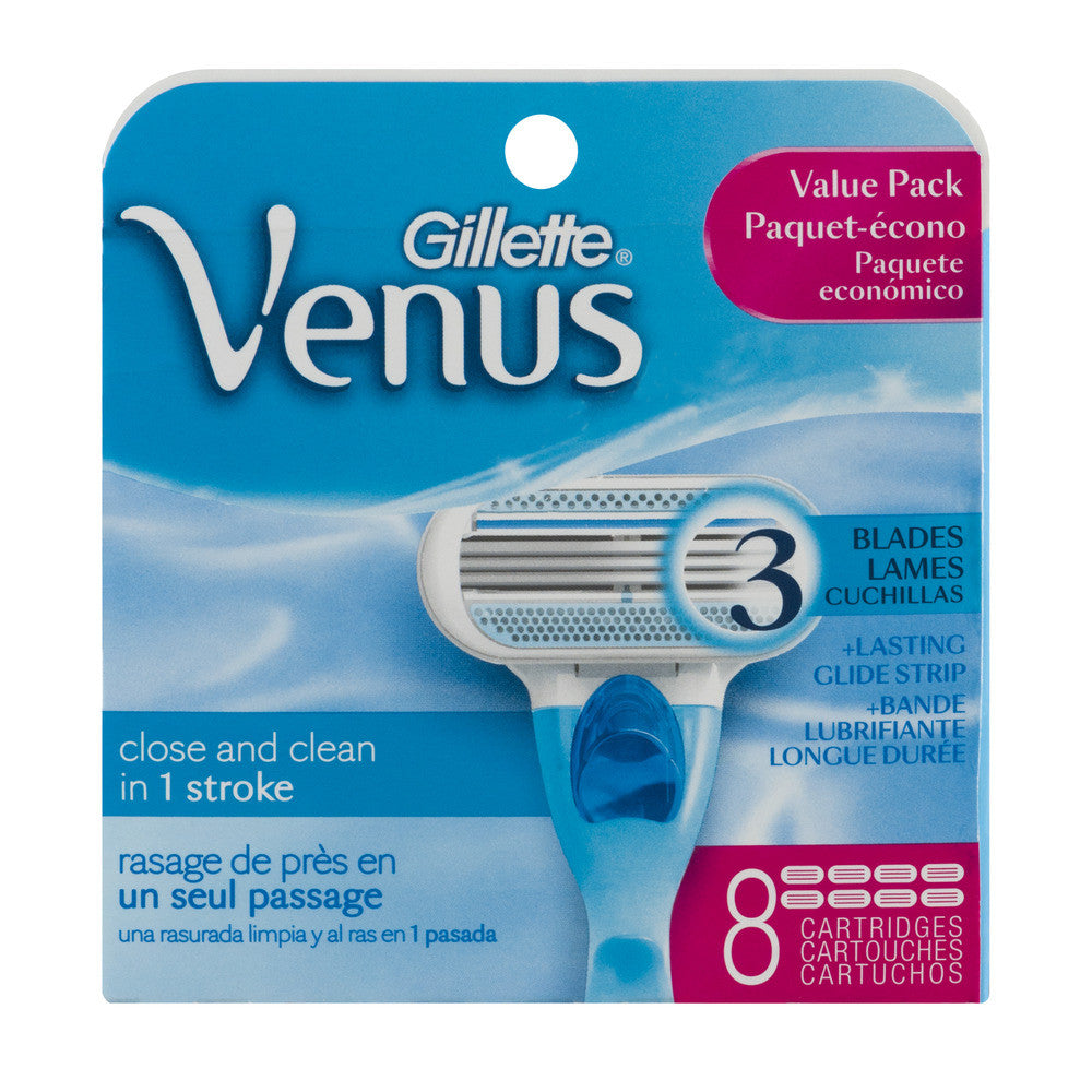 Gillette® Venus Smooth 3-Blade Cartridge, 8-Pack