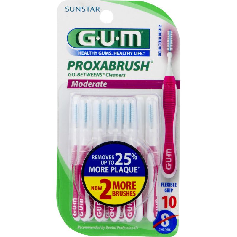 GUM SUNSTAR Proxabrush Go-Betweens Moderate Cleaners - 8ct