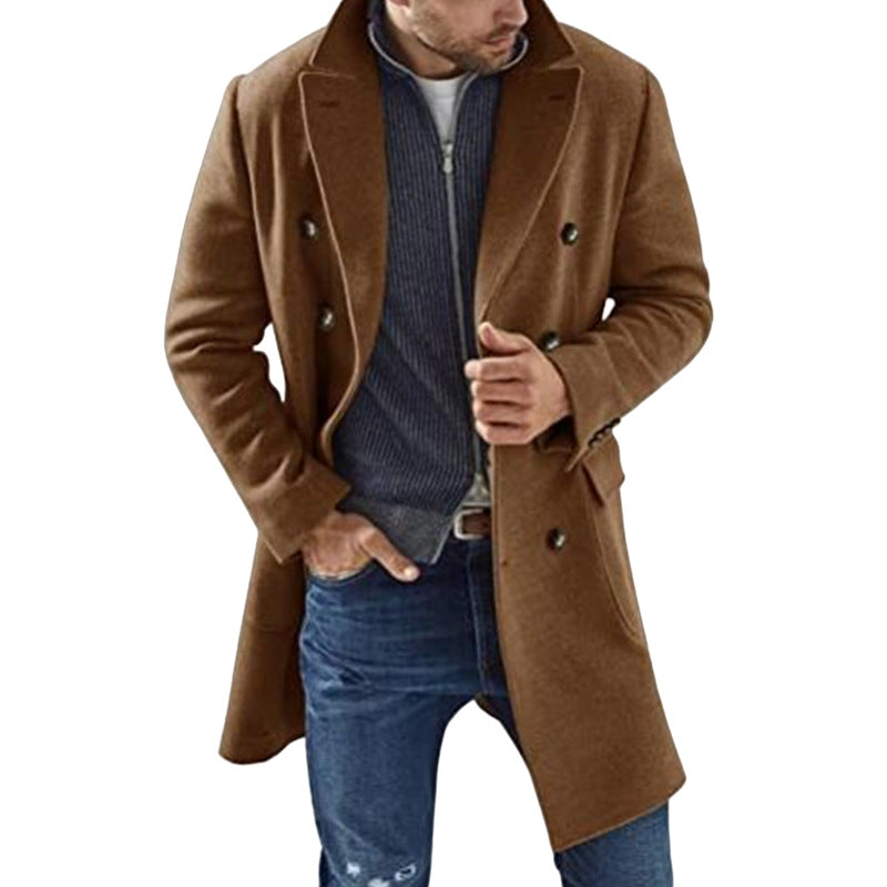 Woolen Men's Coat Warm Padded Jacket