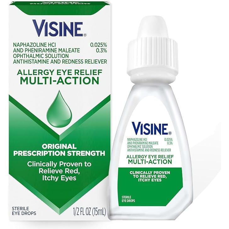Visine A Eye Allergy Relief, Antihistamine - Redness Reliever, Drops 0.5 Oz