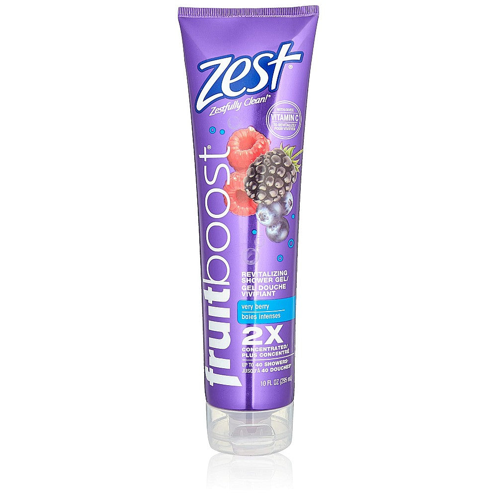Zest Fruitboost Very Berry Revitalizing Shower Gel 10 Fl. Oz. Tube