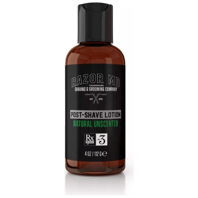 Razor MD Rx Natural Unscented Post Shave Lotion 4 oz