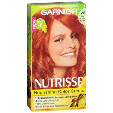 Garnier Nutrisse Nourishing Color Creme # 76 Rich Auburn Blonde Por 1 A