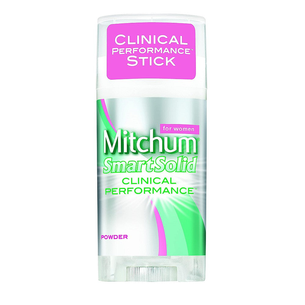 Mitchum Smart Solid Anti Perspirant & Deodorant, For Women, Clinical Performance, Invisible Stick, Powder