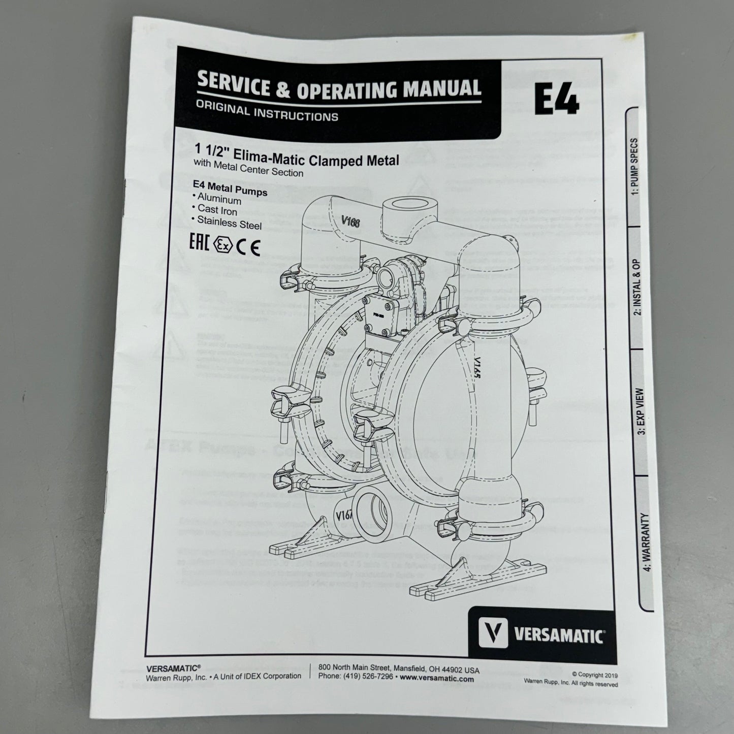 VERSAMATIC AODD Pump E4CA1R110-ATEX Yellow