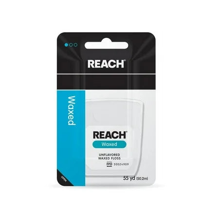 REACH Waxed Dental Floss Unflavored 55YD