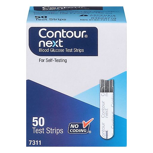 Contour Next Test Strips for Blood Glucose Monitoring – 50 Sterile Strips