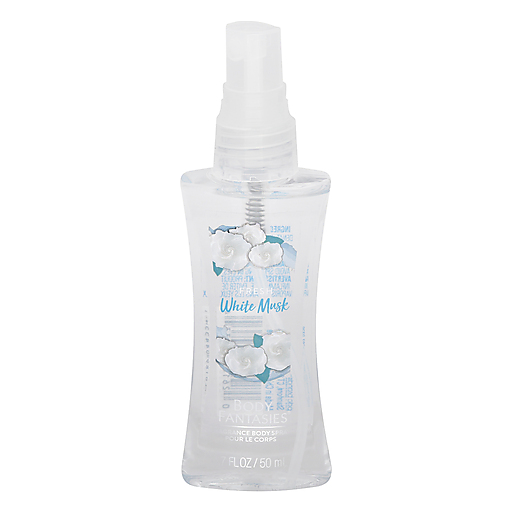 Body Fantasies Signature White Musk Fragrance Body Spray, Long-Lasting Floral Musk Scent, 1.7 oz